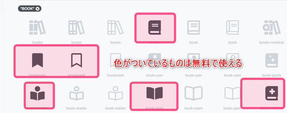 アイコンが表示